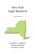 New York Legal Research, Second Edition cover