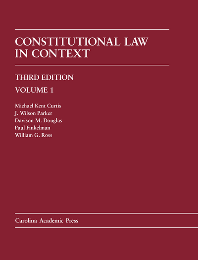 Constitutional Law in Context (Paperback Printing), Volume 1, Third Edition cover