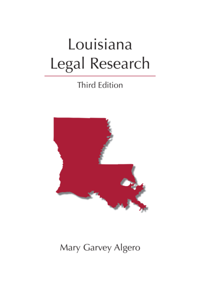 Louisiana Legal Research, Third Edition cover