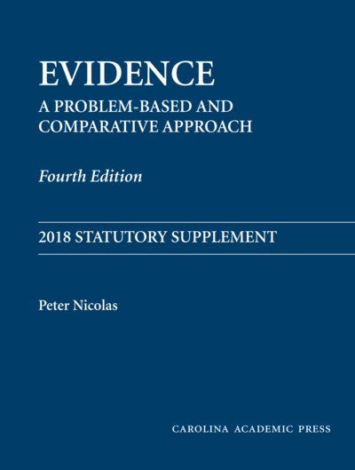 Evidence: 2018 Statutory Supplement, Fourth Edition cover