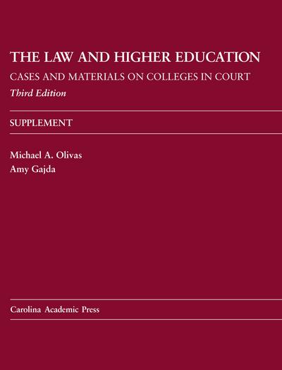 Supplement to The Law and Higher Education: Cases and Materials on Colleges in Court, Third Edition cover