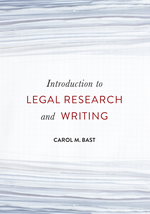 Introduction to Legal Research and Writing cover