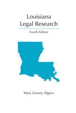 Louisiana Legal Research cover